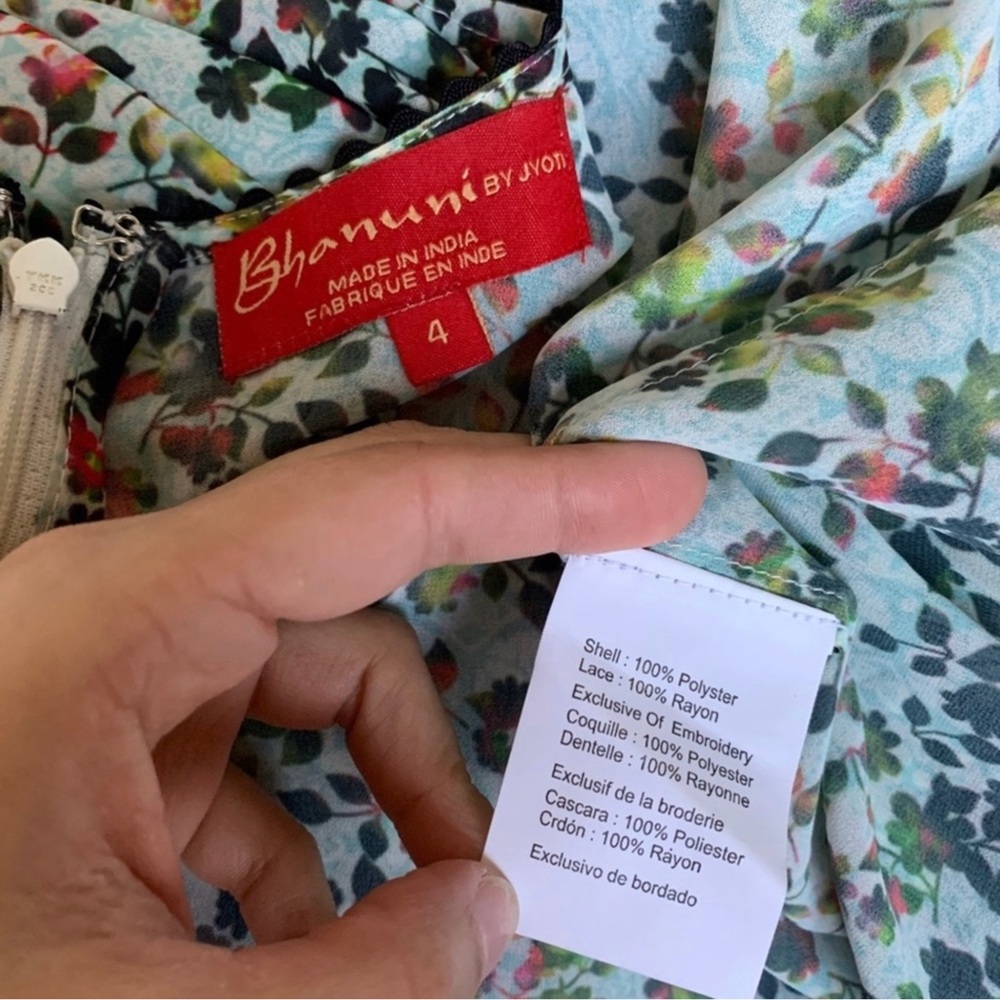 Anthropologie Bhanuni by Javoti Libra Floral Dress Size 4 - Picture 14 of 16